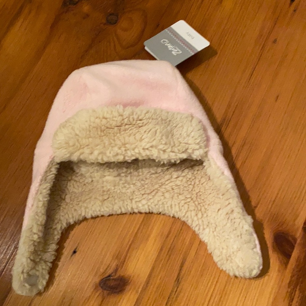 Zutano Furry Fleece Trapper hat. Size 6months